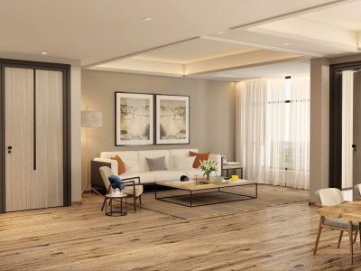 Wood veneer door design for modern home interiors by Mikasa Decowood Veneers