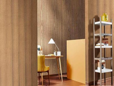 Sustainable wood veneer panels used in modern interior design by Mikasa Decowood Veneers