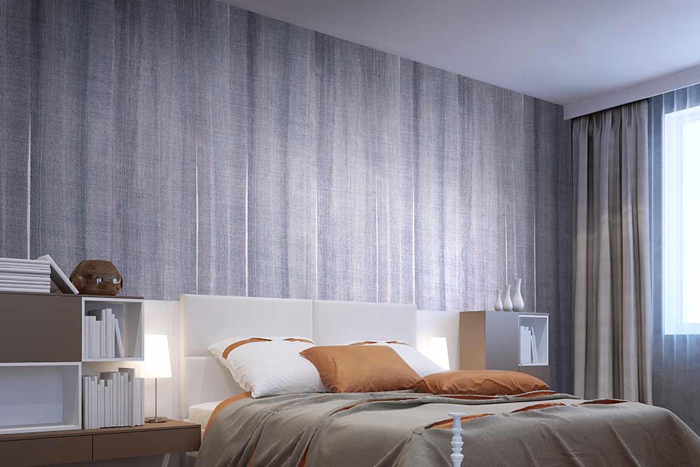 Stylish bedroom furniture featuring wood veneer wardrobe designs